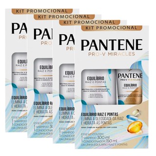 Kit Pantene Shampoo 300ml + Condicionador 150ml Equilíbrio - 4 Unidades