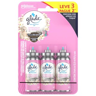 Odorizador de Ambiente Glade Lembranças de Infância Toque de Frescor 12ml Cada Refil Leve 3 Pague 2 Unidades
