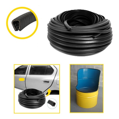 10 Mt. Borracha Couro Cobra Acabamento Protecao Tambor 200 L em Oferta na Shopee