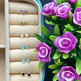 Brinco Feminino de Prata 925 Cravação Inglesa e Redonda - Aqua Joias