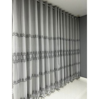 CORTINA BORDADA COM FORRO DE MICROFIBRA 3,00 LARG X 2,80 ALT em Oferta na Shopee