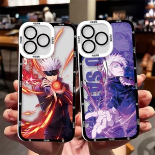Estojo Para IPhone 14 15 Pro Max X XS XR 7 8 Plus 7 + 8 + SE 2020 2022 Jujutsu Kaisen Soft Clear TPU Ultra-Fino INS Proteção Total Capa Traseira Fofa Moda Anime