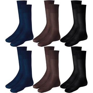 Kit Com 6 Meias Social Poliamida Masculina Adulto Selene