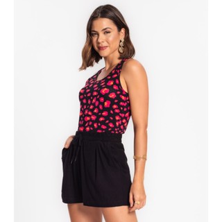 Regata Feminina Em Viscotorcion Rovitex Preto