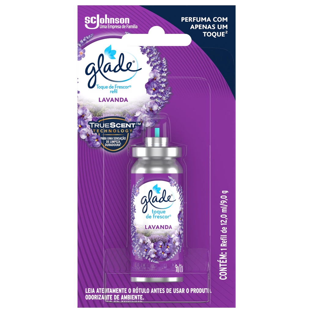 Odorizador de Ambiente Glade Lavanda Toque de Frescor 12ml Refil em Oferta na Shopee