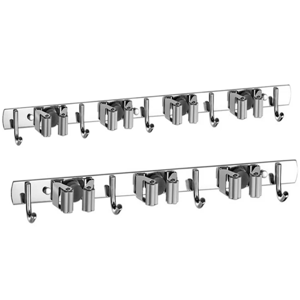 Suporte Inox Multiuso De Parede Gancho Para Vassoura Rodo Pá em Oferta na Shopee