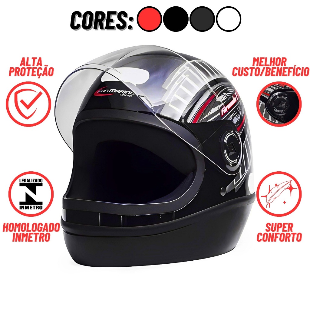 Capacete Fórmula 1 San Marino Grafic e Classic Original Fechado Moto Taurus