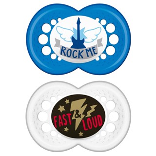 Chupeta original mam - edição limitada rock - 6+ meses - embalagem dupla
