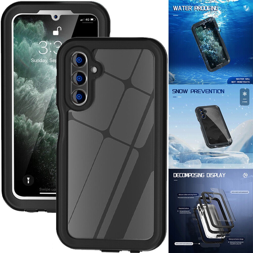 Para Samsung Galaxy A14 A24 A34 A54 A12 A22 A32 A42 A52 A13 A23 A33 A53 4G 5G IP68 Caixa À Prova D'água 360 Protetor De Tela De Poeira De Corpo Inteiro