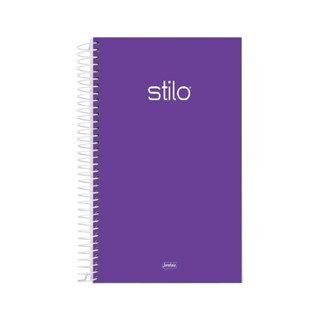 Caderno Espiral Capa Dura Jandaia Roxo Neon 1 Matéria 80 Fls