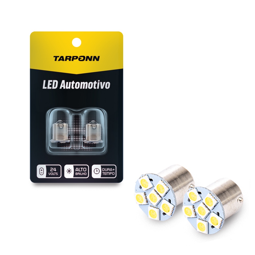 Par Lâmpada Led Ré Traseira Freio Caminhão Ba15s 6 Leds 5 em Oferta na Shopee