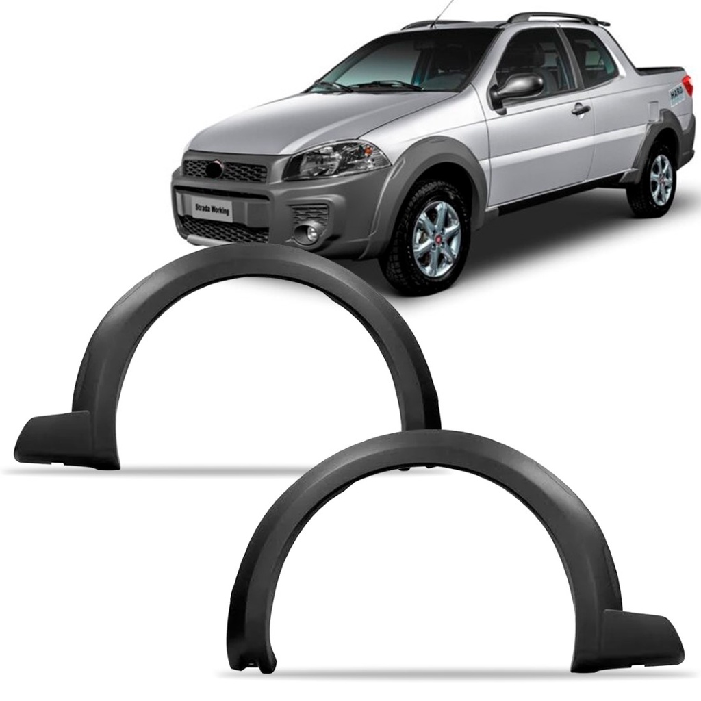 Alargador Paralama Dianteiro Strada Working 2015 A 2020 em Oferta na Shopee