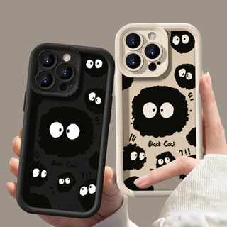 Moda Frio Bolas De Carvão Preto Criativas Anti-Queda Para IPhone 11 12 13 14 15 Pro Max 7 8 Plus X XR XS Capa De Silicone Macia À Prova De Choque