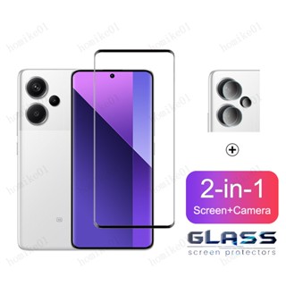 Redmi Note 13 Pro Plus 5G Vidro Temperado Para Redmi 13C Note 13 Pro 5G 4G 12 11 10 Pro Plus 5G 4G 12s 11s 10s 2 Em 1 Protetor De Tela De Filme De Cobertura Total