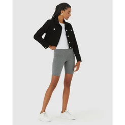 Bermuda Básica Feminina Slim Cintura Média Em Algodão