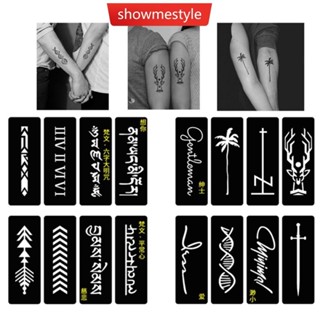 SMS A4 Adesivo Oco Para Tatuagem Template Semi-Permanente De Corpo Pequeno Modelo De Arte Pintado À Mão K7Y4