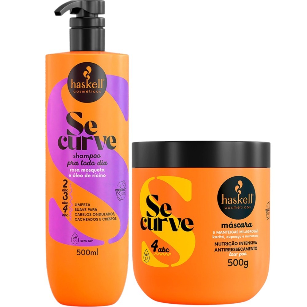 Kit Se Curve Shampoo + Máscara 3 Manteigas 500ml Haskell
