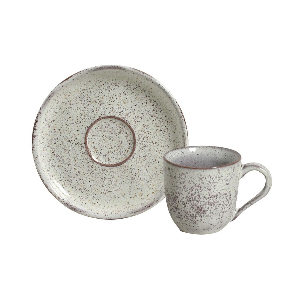 Porto Brasil Conjunto Com 6 Xícaras De Café Com Pires Bio Pistache 120Ml - Porto Brasil - Home & Living