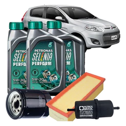 Kit Troca Óleo e Filtros - Fiat Palio 1.0 EVO - 5W30 Petronas