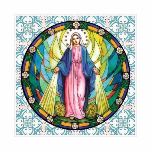 Azulejo Estampado Nossa Senhora Das Graças Vitral - Madame Surtô