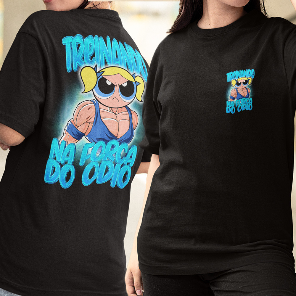 camisa Camiseta de Treino Feminina Lindinha Oversized Roupas de Academia Blusão Look de Treino FeC nova