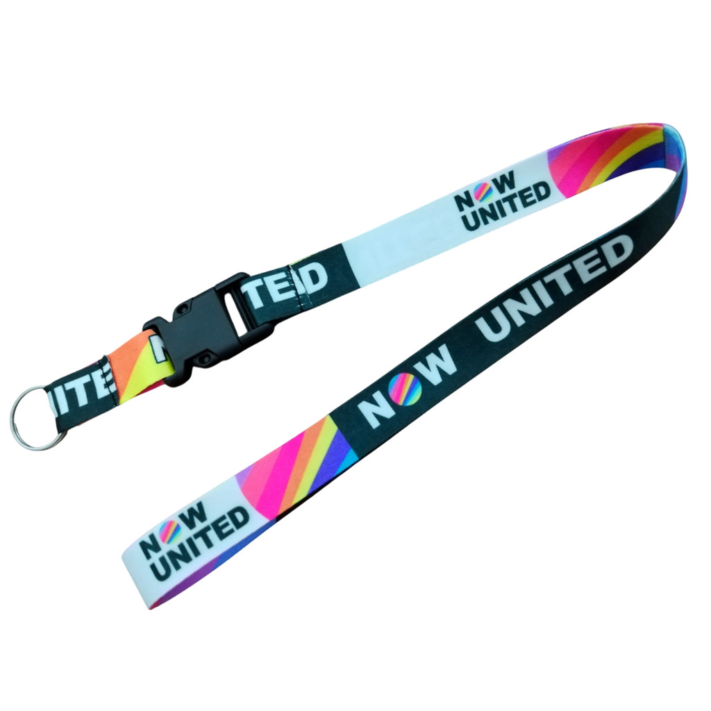 Kit 2 Cordão de Pescoço Grupo Música Pop Now United Estampado Para Chave Chaveiro Crachá Show Evento Engate Saque Rápido