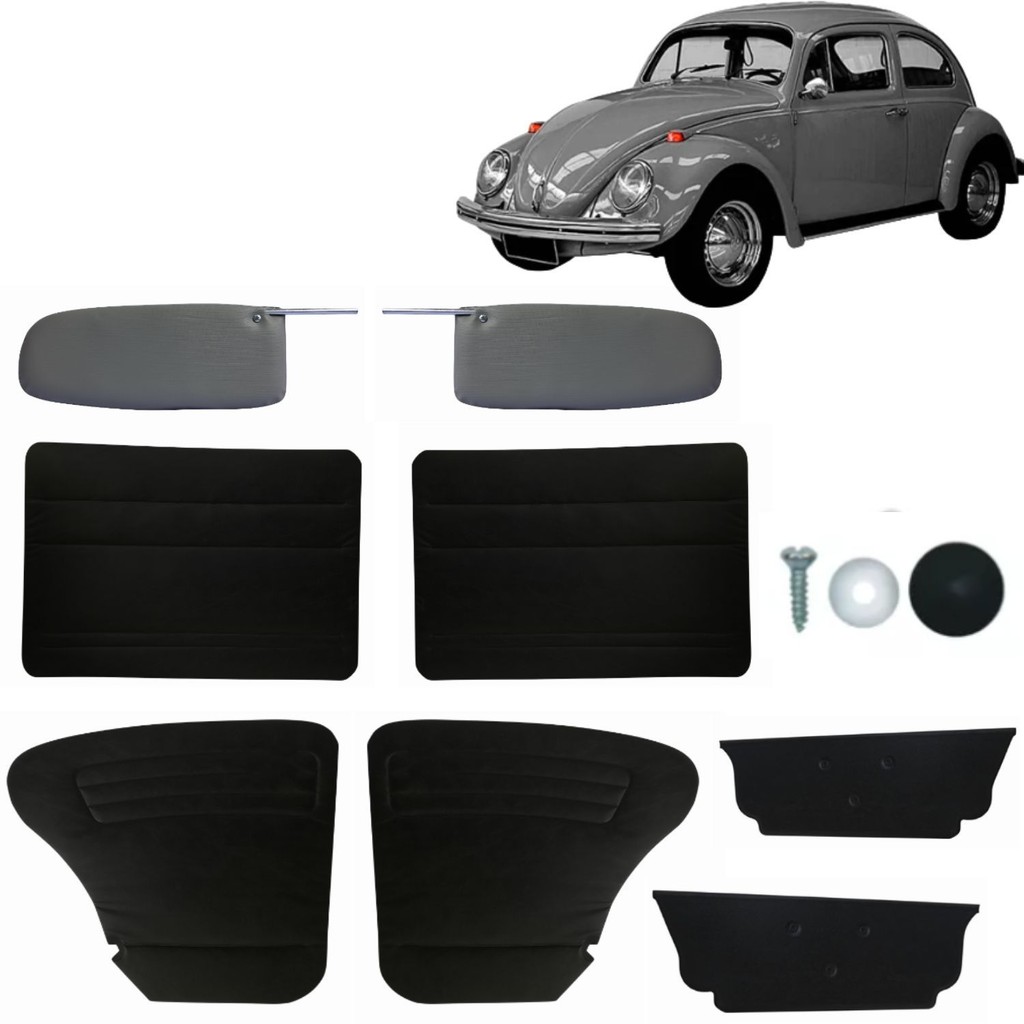 Kit revestimento forro rodapé quebra-sol fusca vw até 74