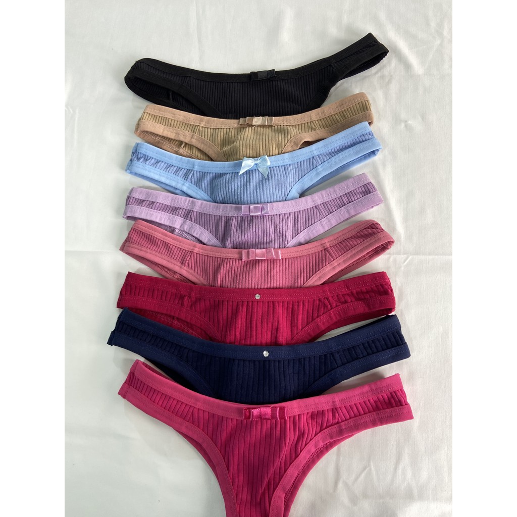 Kit 10 Tangas Canelada Márcia Moda Feminina