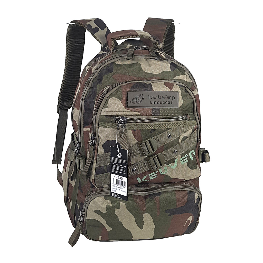 Mochila tipo escolar militar tática 35L Camuflada Keuven kv2400