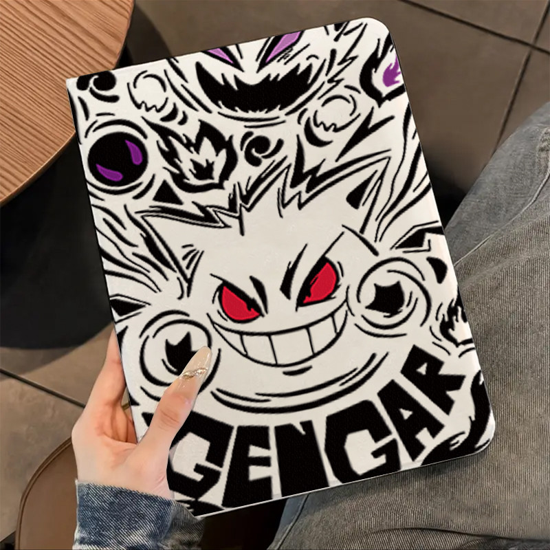 Capa Capinha Silicone Flip Gengar para Tablet Samsung Galaxy Tab S6 Lite A9 PLUS S9 S10 FE PLUS + Case Slot para Caneta