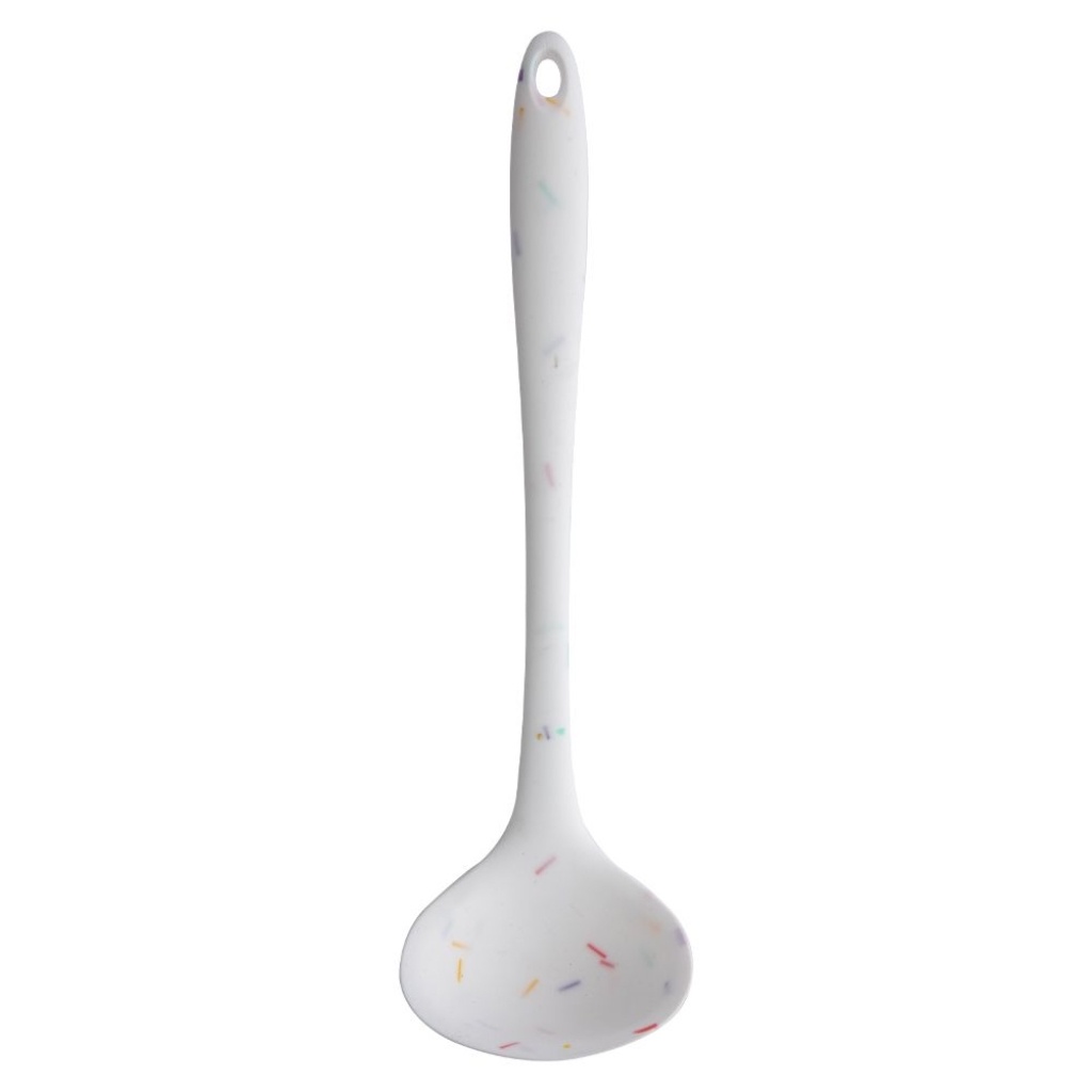 Concha Pequena Silicone Granulado Branco 23cm Clink Confeitos Colher Molhos