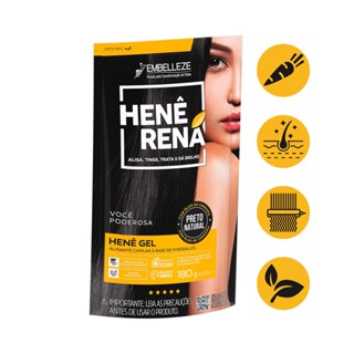 Rena Henê Alisante Tonalizante Gel Preto Natural 180g