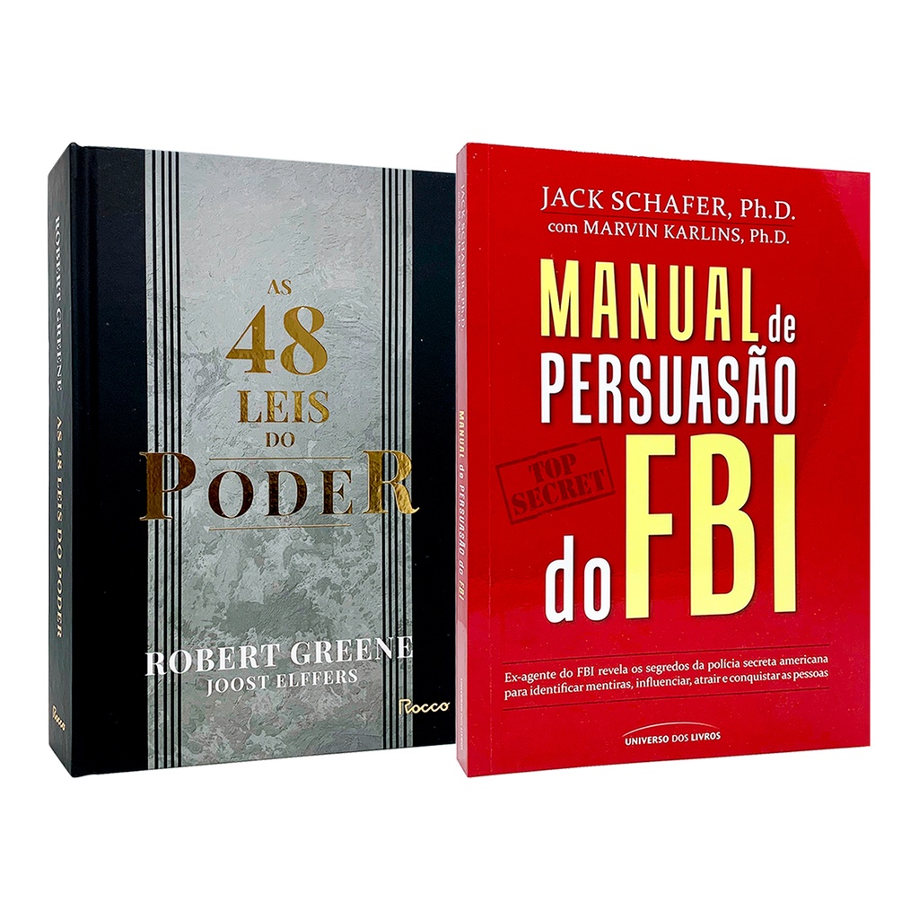 As 48 Leis do Poder + Manual de Persuasão do FBI - 2 Livros Físicos
