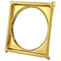 Porta Grelha Ralo Click 10x10 Quadrado Inox 304 Dourado Gold