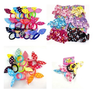 Kit 96 Unidades Xuxinhas /Rabicó de cabelo Elásticos Schrunchies Infantil e Adulto Cores Sortidas Amarrador de Cabelo.DOIS PACOTE