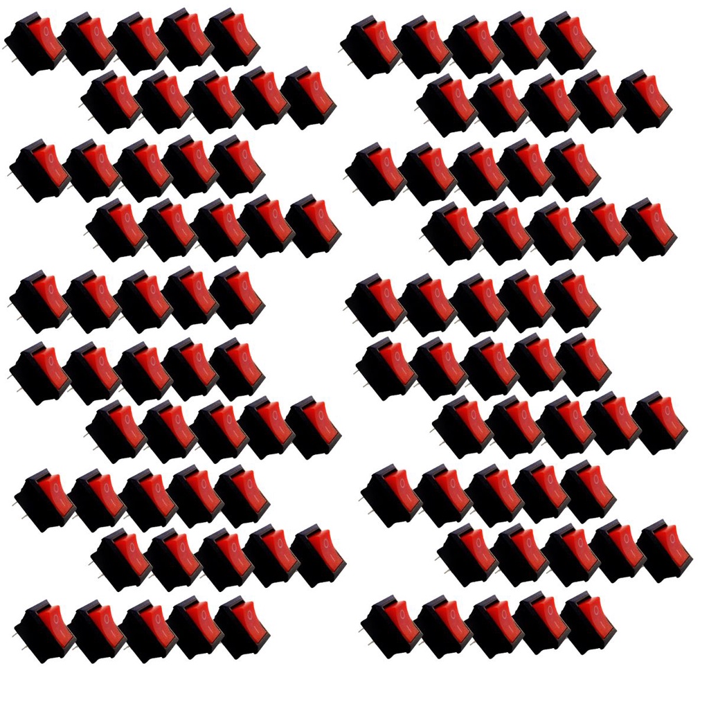 Kit 100 Interruptores Chave tic tac Kdc 2 Term. OnOff 2 Posi. Liga Desliga Botão Gangorra KCD1-101 VM em Oferta na Shopee