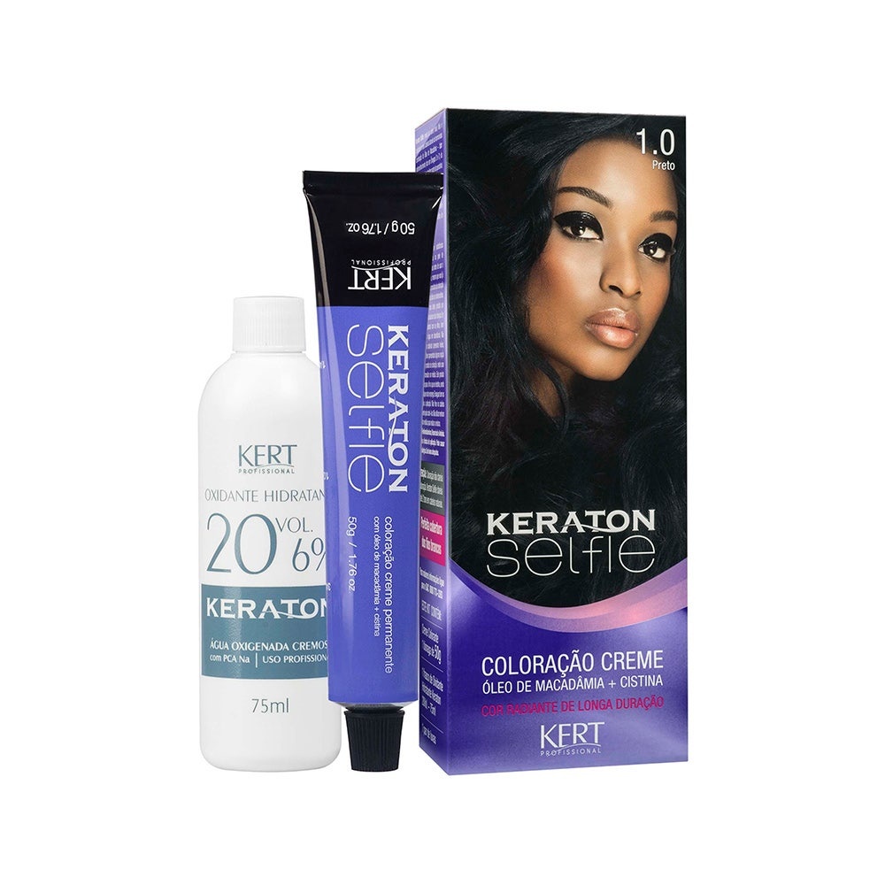 Tintura Keraton Selfie 1.0 Preto em Oferta na Shopee