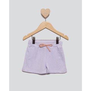 Short Bebê Curto Texturizado Com Babados Branco