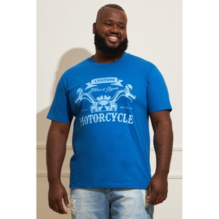 Camiseta Masculina Plus Size Motorcycle
