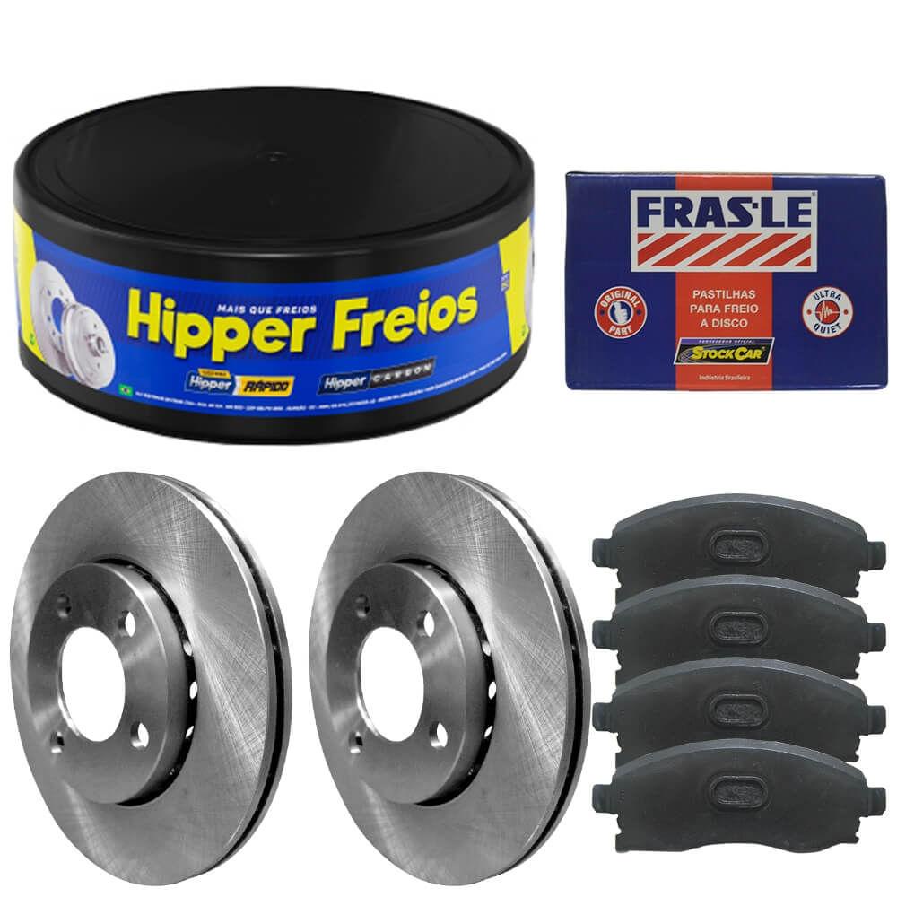 Kit Pastilha Disco Freio Logus 1.6 1.8 93 A 97 Dianteiro
