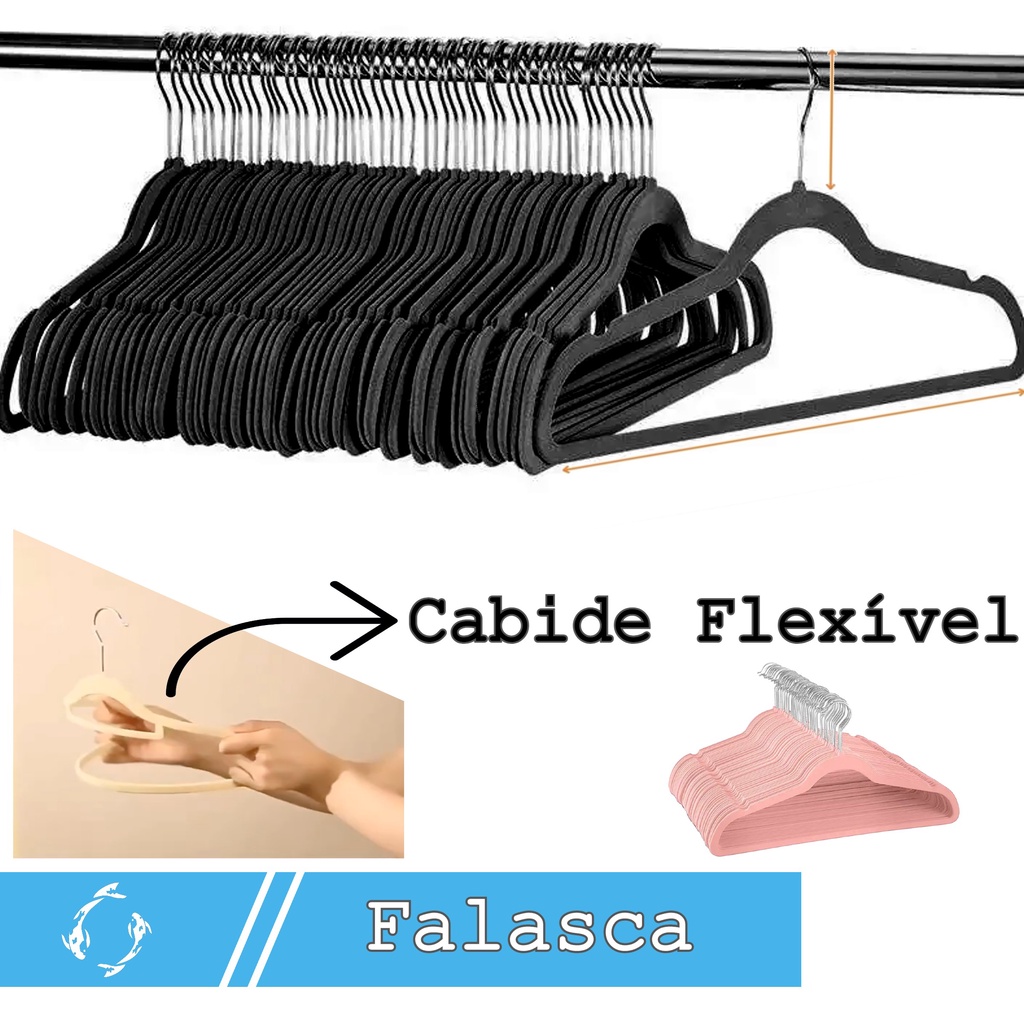 Cabide Veludo Infantil Slim Antideslizante Profissional Luxo · foto 2