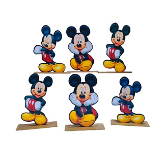 Kit Display de Mesa 6 Peças Para Festa Mickey MDF em Oferta na Shopee