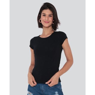 Blusa Feminina Básica Lisa Preta