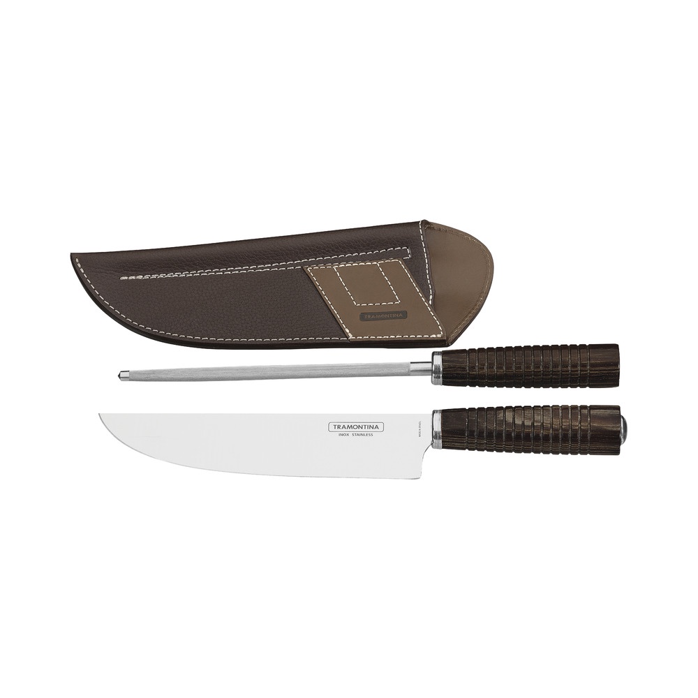 Jogo para Churrasco Tramontina Polywood Churrasco 2 Pç Castanho