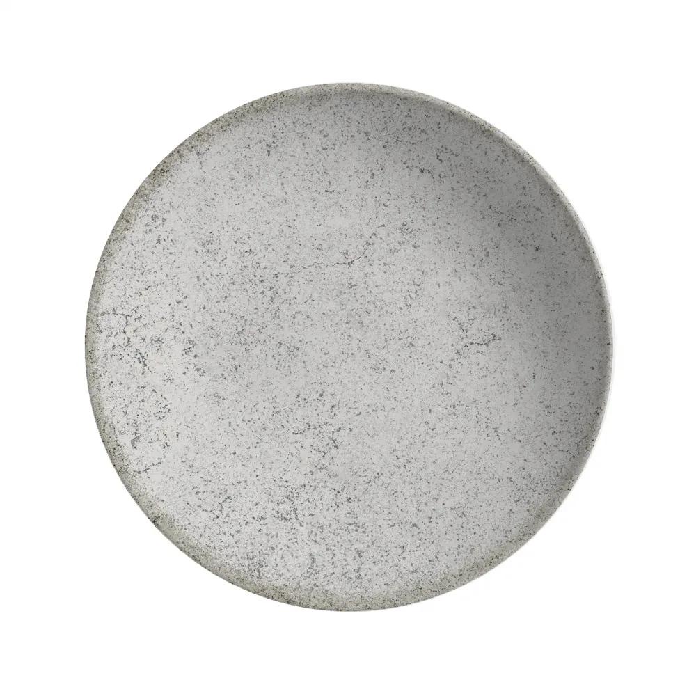 Conjunto com 6 Pratos Fundo Coup Concrete Acetinado Ø25cm