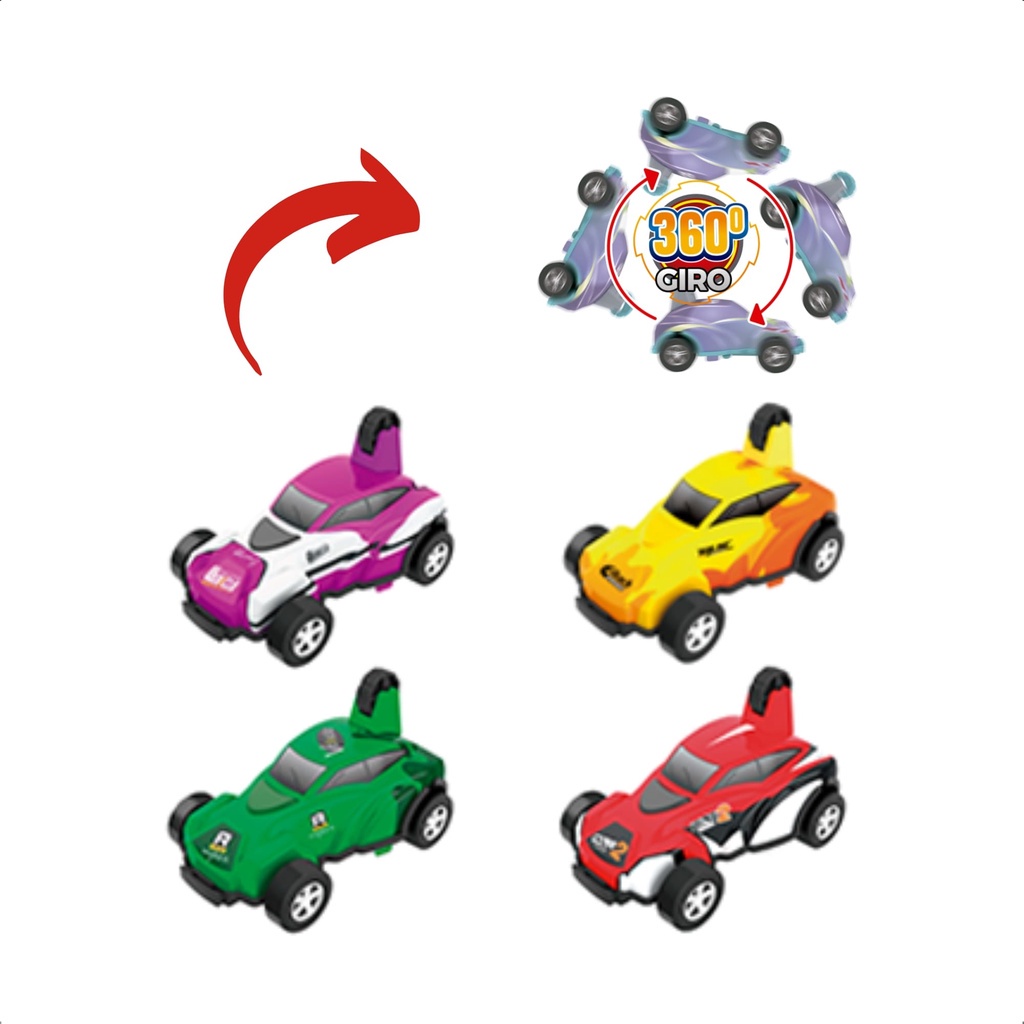 Brinquedo Infantil Carrinho Gira 360° Movido à Fricção Sortido e Unitário Radical - Fenix Brinquedos DDC-977