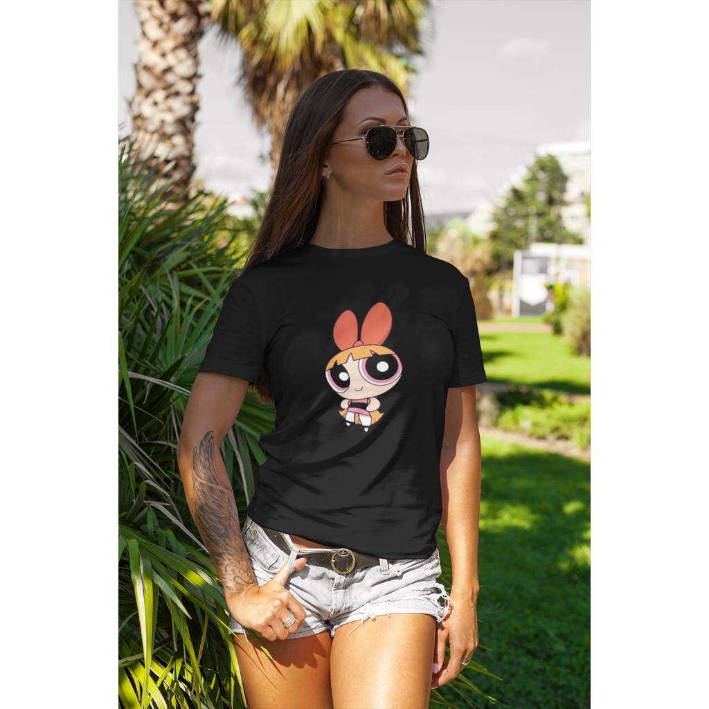 T-shirt Blusão Camiseta  Florzinha Meninas Super Poderosas Camisa Unissex Blusa Algodão Estampada e Lisa