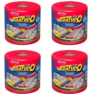 Fita Asfáltica Vedatudo 15 cm x 10 m 4 Unidades DRYKO em Oferta na Shopee