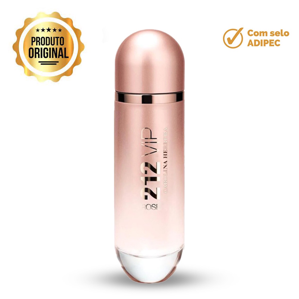 Perfume 212 Vip Rosé Carolina Herrera Eau de Parfum Feminino 125ml Original