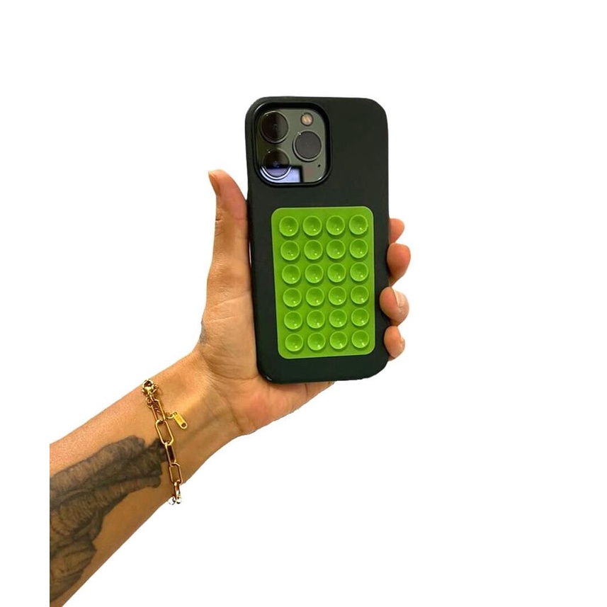 Adesivos Kit com 02 Suportes Ventosa p/ Case Celular Tiktok Viral - Verde